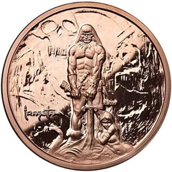 Frank Frazetta The Barbarian 1 oz Copper Round - Picture 2 of 3